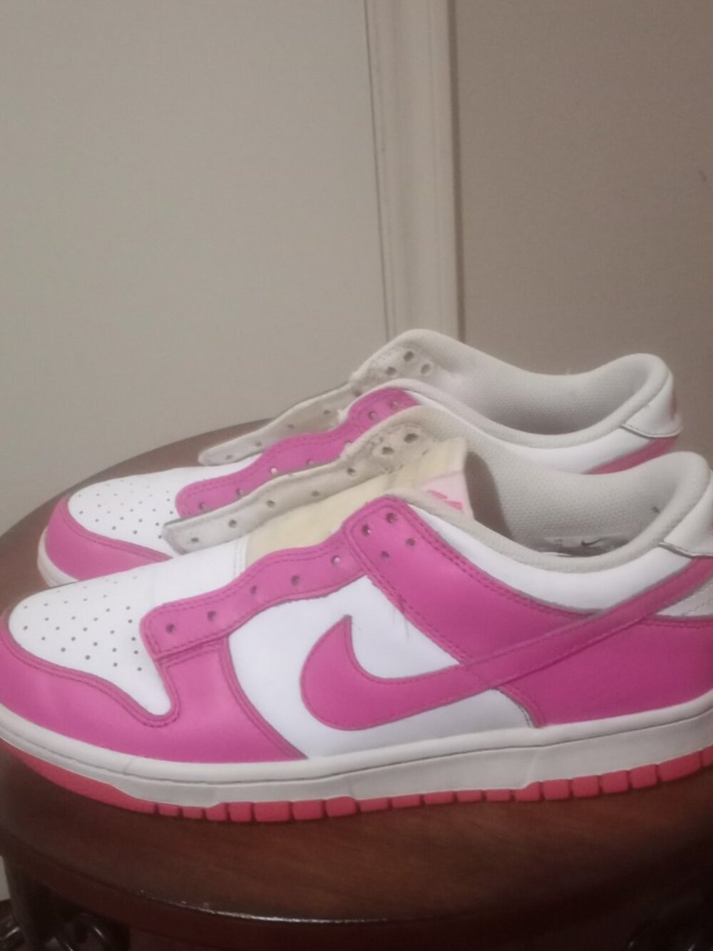 Nike Girls Dunk Low FB9109-102 Pink White Casual Shoes Sneakers Size 7Y - Picture 10 of 13